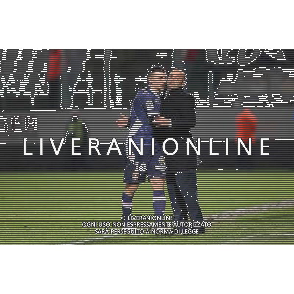 Mathieu DUHAMEL / Pascal DUPRAZ - 28.02.2015 - Metz / Evian Thonon - 27eme journee de Ligue 1 Photo : Fred Marvaux / Icon Sport /Agenzia Aldo Liverani sas - ITALY ONLY - EDITORIAL USE ONLY