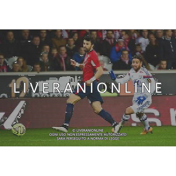 Marko BASA / Nabil FEKIR - 28.02.2015 - Lille / Lyon - 27eme journee de Ligue 1 - Photo : Dave Winter / Icon Sport /Agenzia Aldo Liverani sas - ITALY ONLY - EDITORIAL USE ONLY