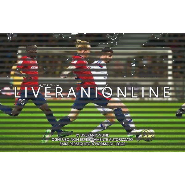 Rachid GHEZZAL / Simon KJAER - 28.02.2015 - Lille / Lyon - 27eme journee de Ligue 1 - Photo : Dave Winter / Icon Sport /Agenzia Aldo Liverani sas - ITALY ONLY - EDITORIAL USE ONLY