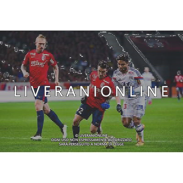 Sebastien CORCHIA / Nabil FEKIR - 28.02.2015 - Lille / Lyon - 27eme journee de Ligue 1 - Photo : Dave Winter / Icon Sport /Agenzia Aldo Liverani sas - ITALY ONLY - EDITORIAL USE ONLY