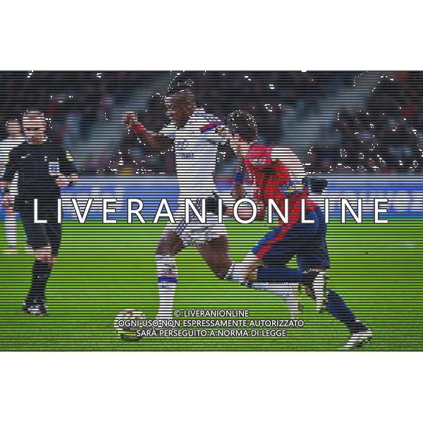 Henri BEDIMO / Sebastien CORCHIA - 28.02.2015 - Lille / Lyon - 27eme journee de Ligue 1 - Photo : Dave Winter / Icon Sport /Agenzia Aldo Liverani sas - ITALY ONLY - EDITORIAL USE ONLY