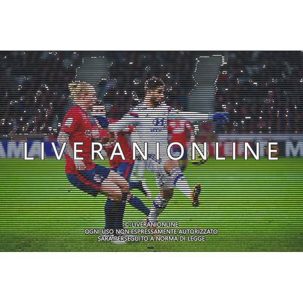 Nabil FEKIR / Simon KJAER - 28.02.2015 - Lille / Lyon - 27eme journee de Ligue 1 - Photo : Dave Winter / Icon Sport /Agenzia Aldo Liverani sas - ITALY ONLY - EDITORIAL USE ONLY