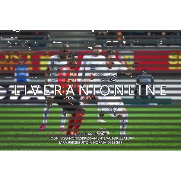 Anders KONRADSEN / Wylan CYPRIEN - 28.02.2015 - Lens / Rennes - 27eme journee de Ligue 1 - Photo : Dave Winter / Icon Sport /Agenzia Aldo Liverani sas - ITALY ONLY - EDITORIAL USE ONLY