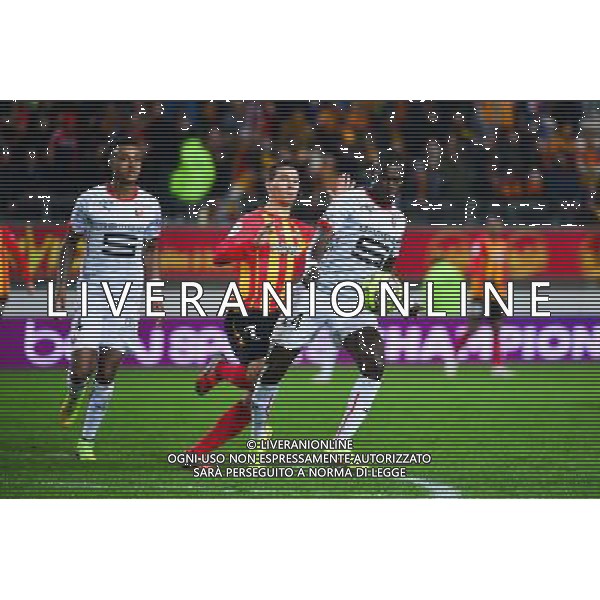 Fallou DIAGNE / Yoann TOUZGHAR - 28.02.2015 - Lens / Rennes - 27eme journee de Ligue 1 - Photo : Dave Winter / Icon Sport /Agenzia Aldo Liverani sas - ITALY ONLY - EDITORIAL USE ONLY