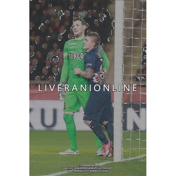 Marco VERRATTI / Danijel SUBASIC - 01.03.2015 - Monaco / Paris Saint Germain - 27eme journee de Ligue 1 Photo : Serge Haouzi / Icon Sport AG ALDO LIVERANI SAS ONLY ITALY