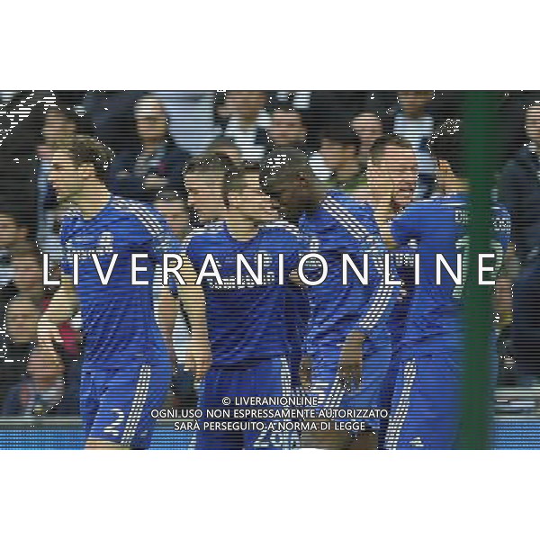 Chelsea\'s John Terry celebrates scoring the opening goal with team mates Photographer Ashley Crowden/CameraSport Football - Capital One Cup Final - Chelsea v Tottenham Hotspur - Sunday 1st March 2015 - Wembley - London © CameraSport - 43 Linden Ave. Countesthorpe. Leicester. England. LE8 5PG - Tel: +44 (0) 116 277 4147 - admin@camerasport.com - www.camerasport.com AG ALDO LIVERANI SAS ONLY ITALY