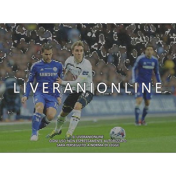 Chelsea\'s Eden Hazard vies for possession with Tottenham Hotspur\'s Christian Eriksen Photographer Ashley Crowden/CameraSport Football - Capital One Cup Final - Chelsea v Tottenham Hotspur - Sunday 1st March 2015 - Wembley - London © CameraSport - 43 Linden Ave. Countesthorpe. Leicester. England. LE8 5PG - Tel: +44 (0) 116 277 4147 - admin@camerasport.com - www.camerasport.com AG ALDO LIVERANI SAS ONLY ITALY