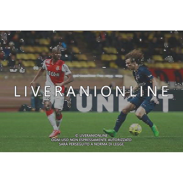 Almamy TOURE / David LUIZ - 01.02.2015 - Monaco / Paris Saint Germain - 27eme journee de Ligue 1 - Photo : Serge Haouzi / Icon Sport AG ALDO LIVERANI SAS ONLY ITALY