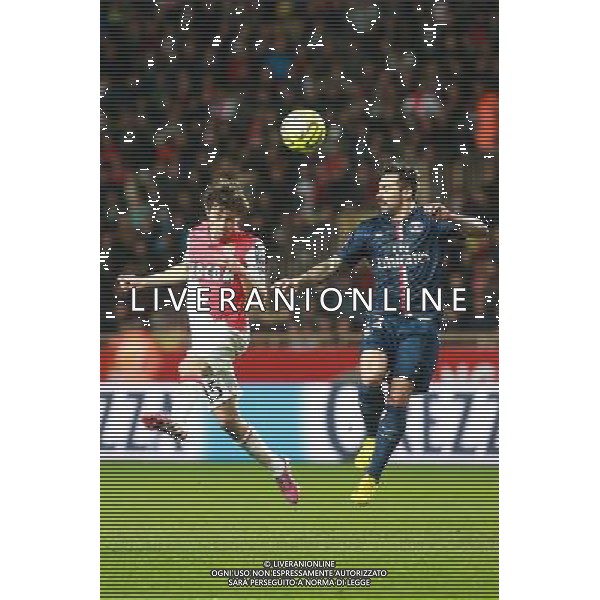 Bernardo SILVA / Ezequiel LAVEZZI - 01.02.2015 - Monaco / Paris Saint Germain - 27eme journee de Ligue 1 - Photo : Serge Haouzi / Icon Sport AG ALDO LIVERANI SAS ONLY ITALY