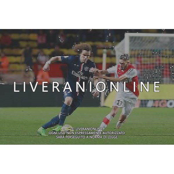 David LUIZ / Yannick FERREIRA CARRASCO - 01.02.2015 - Monaco / Paris Saint Germain - 27eme journee de Ligue 1 - Photo : Serge Haouzi / Icon Sport AG ALDO LIVERANI SAS ONLY ITALY
