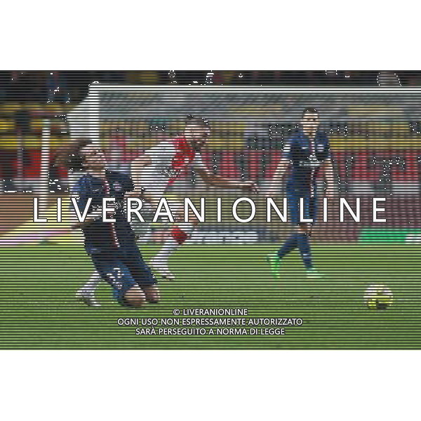 David LUIZ / Yannick FERREIRA CARRASCO - 01.02.2015 - Monaco / Paris Saint Germain - 27eme journee de Ligue 1 - Photo : Serge Haouzi / Icon Sport AG ALDO LIVERANI SAS ONLY ITALY