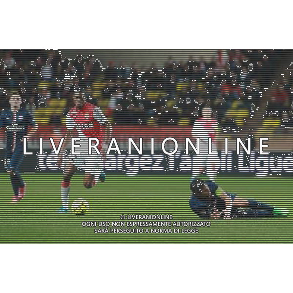 Geoffrey KONDOGBIA / Thiago SILVA - 01.02.2015 - Monaco / Paris Saint Germain - 27eme journee de Ligue 1 - Photo : Serge Haouzi / Icon Sport AG ALDO LIVERANI SAS ONLY ITALY