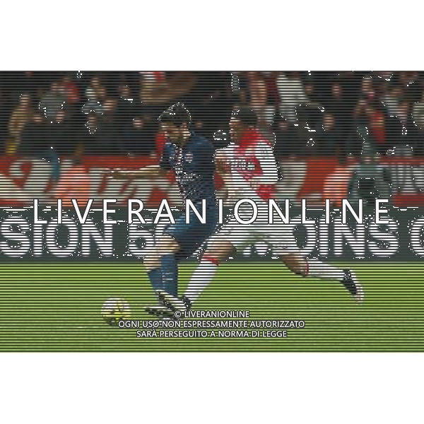 Javier PASTORE / Anthony MARTIAL - 01.02.2015 - Monaco / Paris Saint Germain - 27eme journee de Ligue 1 - Photo : Serge Haouzi / Icon Sport AG ALDO LIVERANI SAS ONLY ITALY