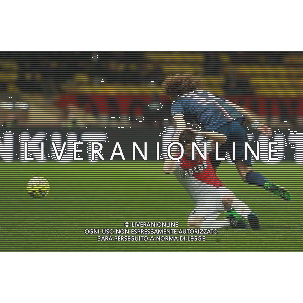 Joao MOUTINHO / David LUIZ - 01.02.2015 - Monaco / Paris Saint Germain - 27eme journee de Ligue 1 - Photo : Serge Haouzi / Icon Sport AG ALDO LIVERANI SAS ONLY ITALY