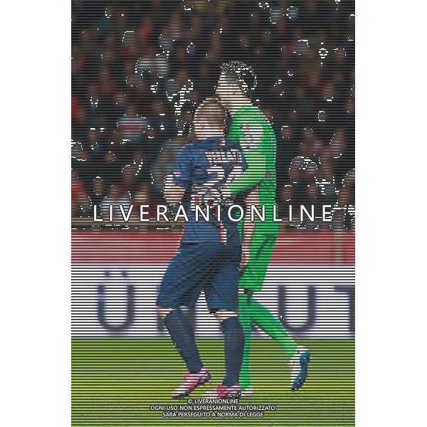 Marco VERRATTI / Danijel SUBASIC - 01.02.2015 - Monaco / Paris Saint Germain - 27eme journee de Ligue 1 - Photo : Serge Haouzi / Icon Sport