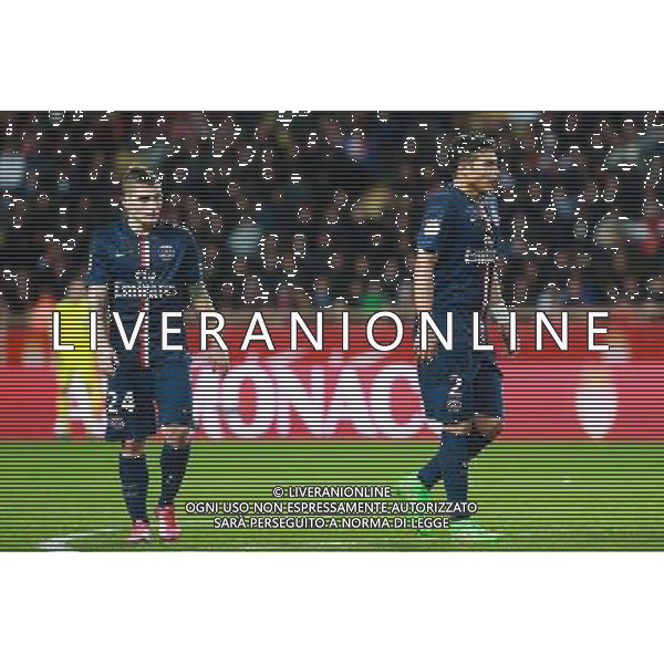 Marco VERRATTI / Thiago SILVA - 01.02.2015 - Monaco / Paris Saint Germain - 27eme journee de Ligue 1 - Photo : Serge Haouzi / Icon Sport AG ALDO LIVERANI SAS ONLY ITALY
