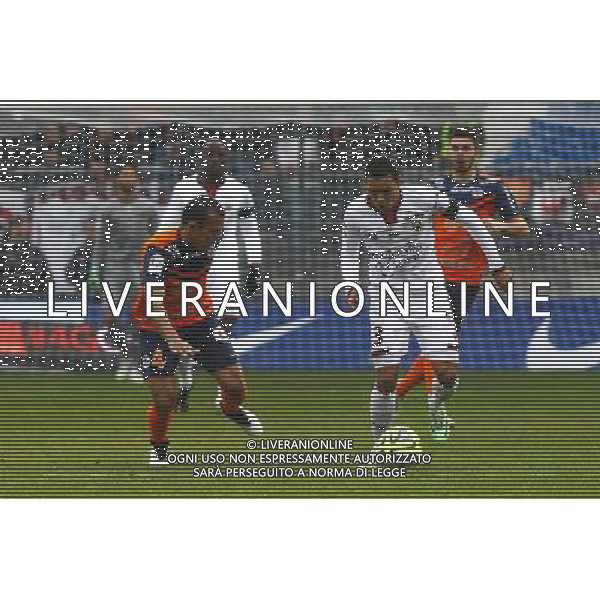 Carlos De Olivera / Victorino Hilton - 01.03.2015 - Montpellier / Nice - 27eme journee de Ligue 1 - Photo : Andre Delon / Icon Sport AG ALDO LIVERANI SAS ONLY ITALY