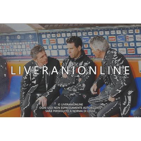 Claude Puel / Jean Pierre Rivere - 01.03.2015 - Montpellier / Nice - 27eme journee de Ligue 1 - Photo : Andre Delon / Icon Sport AG ALDO LIVERANI SAS ONLY ITALY