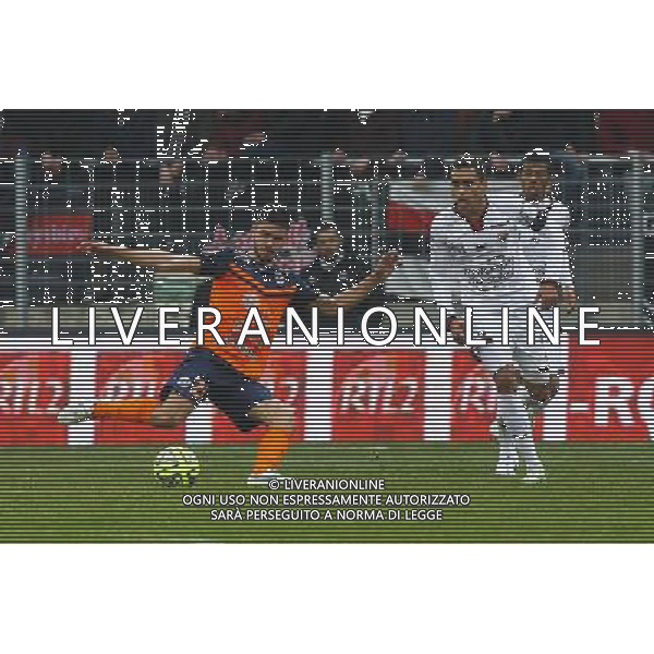 Morgan Sanson / Carlos De Oliveira - 01.03.2015 - Montpellier / Nice - 27eme journee de Ligue 1 - Photo : Andre Delon / Icon Sport AG ALDO LIVERANI SAS ONLY ITALY