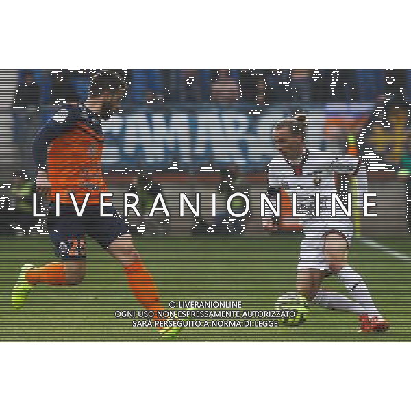 Niklas Hult / Mathieu Deplagne - 01.03.2015 - Montpellier / Nice - 27eme journee de Ligue 1 - Photo : Andre Delon / Icon Sport AG ALDO LIVERANI SAS ONLY ITALY
