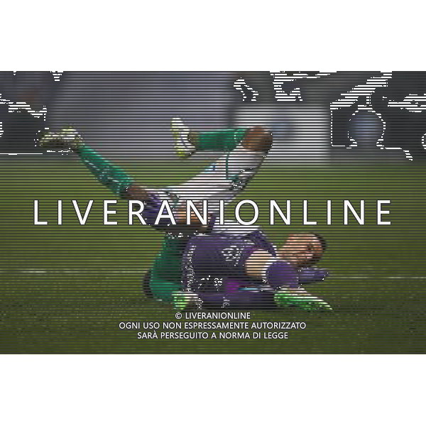 Dragos Grigore / LandryN Guemo - 28.02.2015 - Toulouse / Saint Etienne - 27eme journee de Ligue 1 - Photo : Manuel Blondeau / Icon Sport AG ALDO LIVERANI SAS ONLY ITALY
