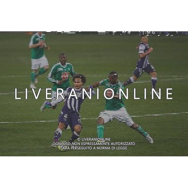 Martin Braithwaite / Kevin Theophile Catherine - 28.02.2015 - Toulouse / Saint Etienne - 27eme journee de Ligue 1 - Photo : Manuel Blondeau / Icon Sport AG ALDO LIVERANI SAS ONLY ITALY