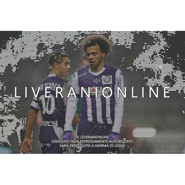 Martin Braithwaite / Wissam Ben Yedder - 28.02.2015 - Toulouse / Saint Etienne - 27eme journee de Ligue 1 - Photo : Manuel Blondeau / Icon Sport AG ALDO LIVERANI SAS ONLY ITALY