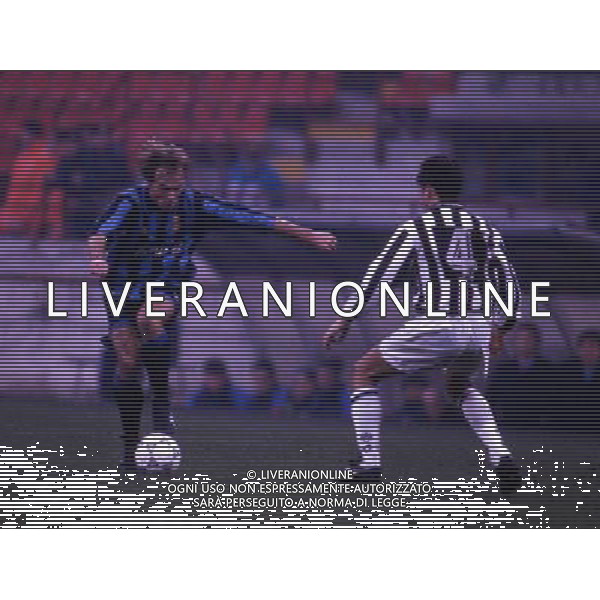 RETROSPETTIVA FONTOLAN DAVIDE CALCIATORE NELLA FOTO DAVIDE FONTOLAN CON LA MAGLIA DELL\'INTER AG ALDO LIVERANI SAS