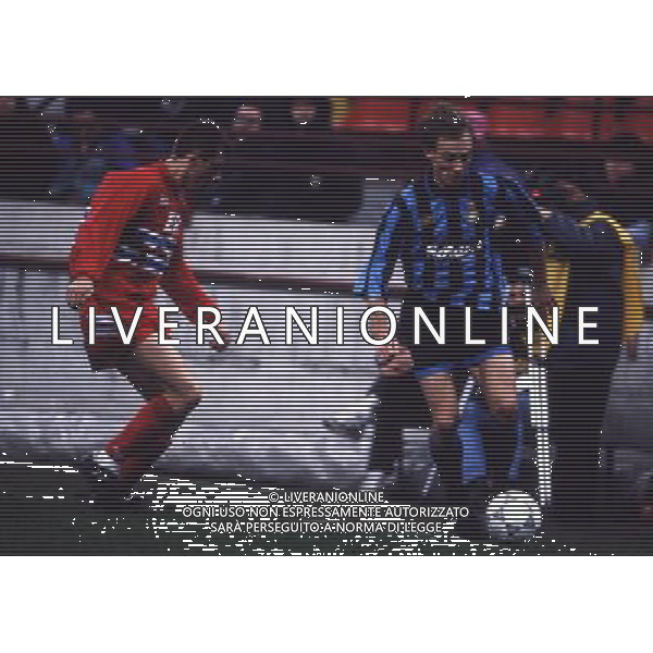 RETROSPETTIVA FONTOLAN DAVIDE CALCIATORE NELLA FOTO DAVIDE FONTOLAN CON LA MAGLIA DELL\'INTER AG ALDO LIVERANI SAS