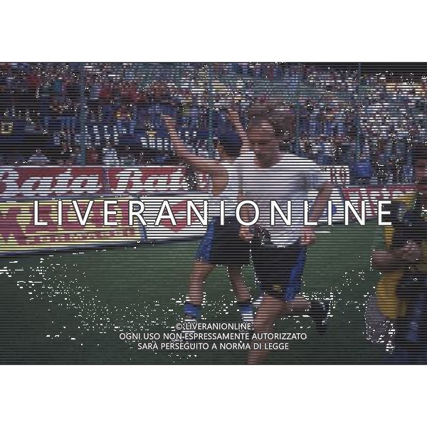 RETROSPETTIVA FONTOLAN DAVIDE CALCIATORE NELLA FOTO DAVIDE FONTOLAN CON LA MAGLIA DELL\'INTER AG ALDO LIVERANI SAS