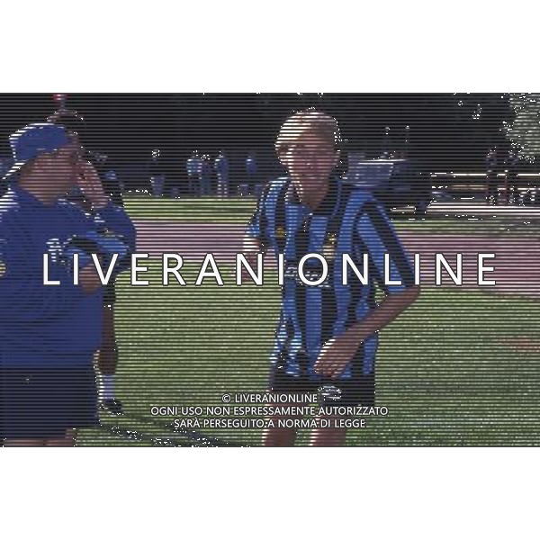 RETROSPETTIVA FONTOLAN DAVIDE CALCIATORE NELLA FOTO DAVIDE FONTOLAN CON LA MAGLIA DELL\'INTER E GUIDO SUSINI AG ALDO LIVERANI SAS