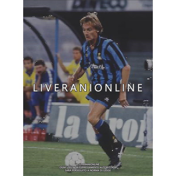 RETROSPETTIVA FONTOLAN DAVIDE CALCIATORE NELLA FOTO DAVIDE FONTOLAN CON LA MAGLIA DELL\'INTER AG ALDO LIVERANI SAS