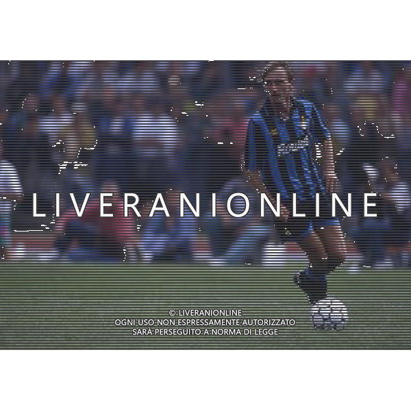 RETROSPETTIVA FONTOLAN DAVIDE CALCIATORE NELLA FOTO DAVIDE FONTOLAN CON LA MAGLIA DELL\'INTER AG ALDO LIVERANI SAS