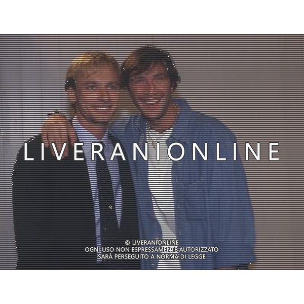 RETROSPETTIVA FONTOLAN DAVIDE CALCIATORE NELLA FOTO DAVIDE FONTOLAN CON WALTER SENGA AG ALDO LIVERANI SAS