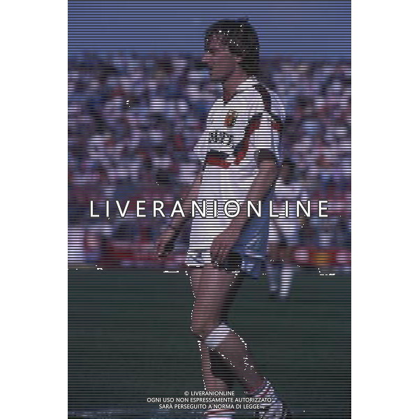RETROSPETTIVA FONTOLAN DAVIDE CALCIATORE NELLA FOTO DAVIDE FONTOLAN CON LA MAGLIA DEL GENOA AG ALDO LIVERANI SAS