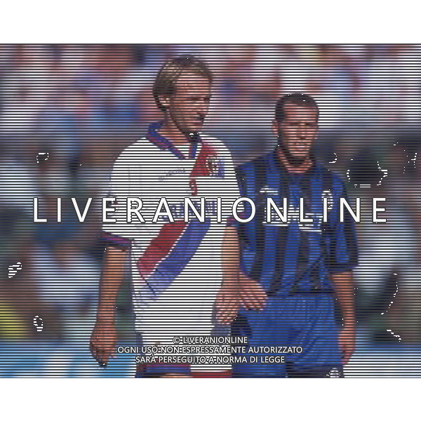 RETROSPETTIVA FONTOLAN DAVIDE CALCIATORE NELLA FOTO DAVIDE FONTOLAN CON LA MAGLIA DEL BOLOGNA AG ALDO LIVERANI SAS