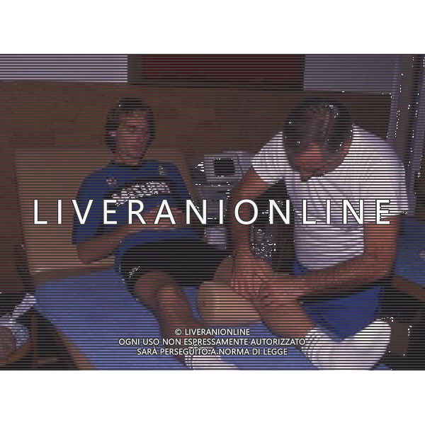 RETROSPETTIVA FONTOLAN DAVIDE CALCIATORE NELLA FOTO DAVIDE FONTOLAN CON GIANCARLO DELLA CASA AG ALDO LIVERANI SAS