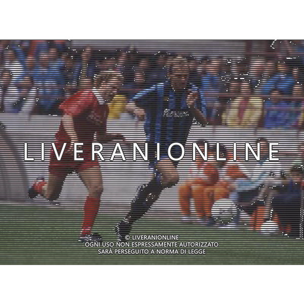 RETROSPETTIVA FONTOLAN DAVIDE CALCIATORE NELLA FOTO DAVIDE FONTOLAN CON LA MAGLIA DELL\'INTER AG ALDO LIVERANI SAS