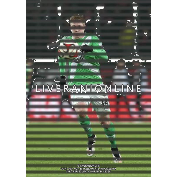 firo FuÃŸball,Fussball, 30.01.2015 1. Bundesliga Saison 2014/2015 VFL Wolfsburg - FC Bayern MÃ¼nchen Muenchen (4-1) Wolfsburg, Einzelaktion, ganze FIgur $worldrightsEs gelten unsere AGB, einsehbar auf www.firosportphoto.de copyright by firo sportphoto: Coesfelder Str. 207 D- 48249 DÃ¼lmen www.firosportphoto.de mail@firosportphoto.de (V o l k s b a n k B o c h u m - W i t t e n ) BLZ.: 430 601 29 Kt. Nr.: 341 117 100 Tel: +49-2594 - 9916004 Fax: +49-2594 - 9916005
