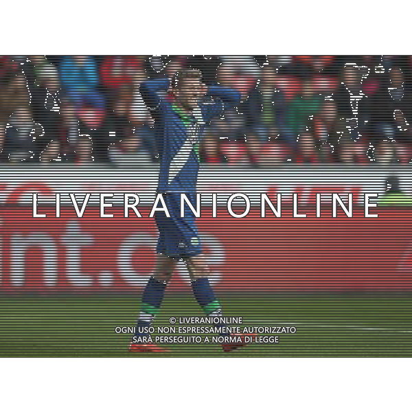 firo Fu§ball,Fussball, 14.02.2015 1.Bundesliga, Saison 2014/2015 Bayer Leverkusen - Vfl Wolfsburg 4:5 Gestik Andre SchŸrrle $worldrightsEs gelten unsere AGB, einsehbar auf www.firosportphoto.de copyright by firo sportphoto: Coesfelder Str.207 48249 DŸlmen www.firosportphoto.de mail@firosportphoto.de (V o l k s b a n k B o c h u m - W i t t e n ) BLZ.: 430 601 29 Kt. Nr.: 341 117 100 Tel:Ê 02594 - 9916004 Fax:Ê02594 - 9916005