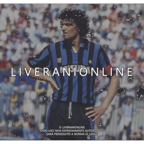 RETROSPETTIVA ALESSANDRO ALTOBELLI CALCIATORE NELLA FOTO ALESSANDRO ALTOBELLI CON LA MAGLIA DELL\'INTER AG ALDO LIVERANI SAS