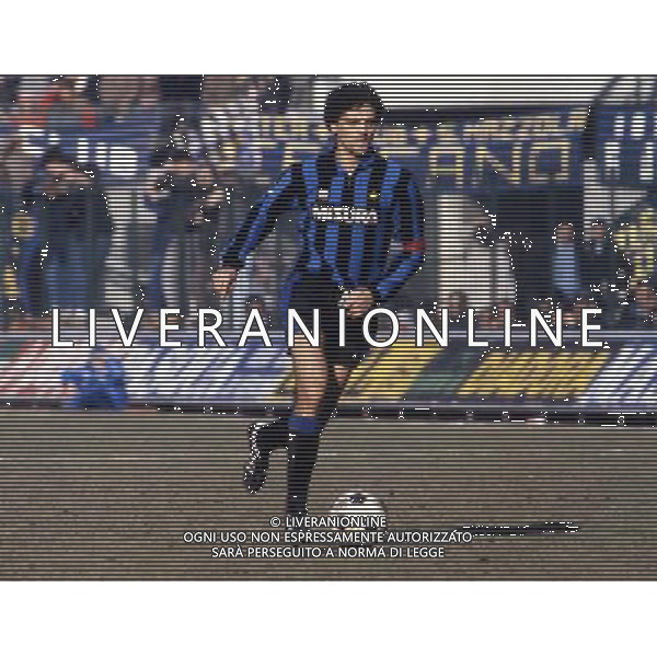 RETROSPETTIVA ALESSANDRO ALTOBELLI CALCIATORE NELLA FOTO ALESSANDRO ALTOBELLI CON LA MAGLIA DELL\'INTER AG ALDO LIVERANI SAS