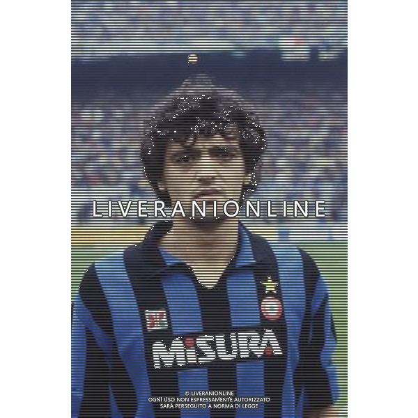 RETROSPETTIVA ALESSANDRO ALTOBELLI CALCIATORE NELLA FOTO ALESSANDRO ALTOBELLI CON LA MAGLIA DELL\'INTER AG ALDO LIVERANI SAS