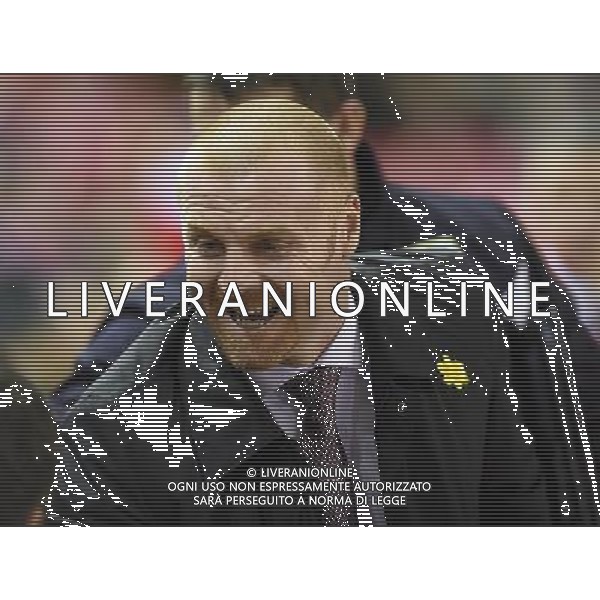 Burnley\'s Manager Sean Dyche Photographer Dave Howarth/CameraSport Football - Barclays Premiership - Liverpool v Burnley - Wednesday 4th March 2015 - Anfield - Liverpool © CameraSport - 43 Linden Ave. Countesthorpe. Leicester. England. LE8 5PG - Tel: +44 (0) 116 277 4147 - admin@camerasport.com - www.camerasport.com /Agenzia Aldo Liverani sas - ITALY ONLY - EDITORIAL USE ONLY