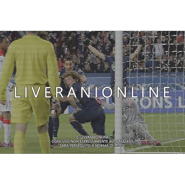 But de David LUIZ - 04.03.2015 - PSG / Monaco - 1/4Finale Coupe de France Photo : Andre Ferreira / Icon Sport /Agenzia Aldo Liverani Sas - ITALY ONLY - EDITORIAL USE ONLY