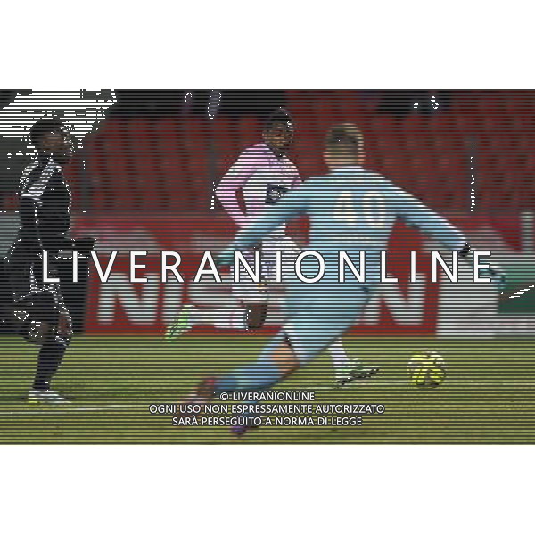 BUT DE Clarck NSIKULU - 04.03.2015 - Evian Thonon / Lorient - Match en retard de la 26eme journee de Ligue 1 Photo : Jean Paul Thomas / Icon Sport /Agenzia Aldo Liverani sas - ITALY ONLY - EDITORIAL USE ONLY