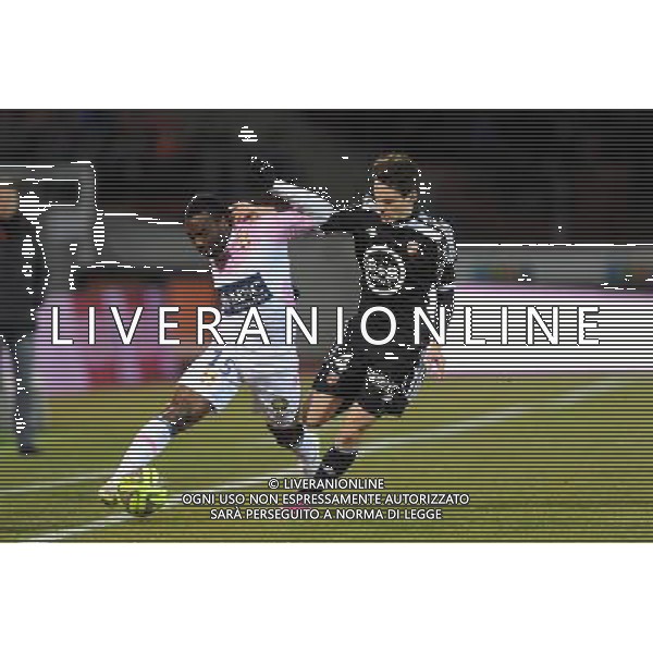 Gilles SUNU / Vincent LE GOFF - 04.03.2015 - Evian Thonon / Lorient - Match en retard de la 26eme journee de Ligue 1 Photo : Jean Paul Thomas / Icon Sport /Agenzia Aldo Liverani sas - ITALY ONLY - EDITORIAL USE ONLY