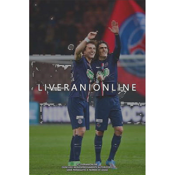 David LUIZ / Edinson CAVANI - 04.03.2015 - PSG / Monaco - 1/4Finale Coupe de France Photo : Winter Press / Icon Sport /Agenzia Aldo Liverani sas - ITALY ONLY - EDITORIAL USE ONLY