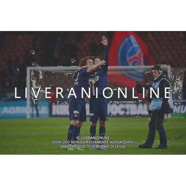 David LUIZ / Edinson CAVANI - 04.03.2015 - PSG / Monaco - 1/4Finale Coupe de France Photo : Winter Press / Icon Sport /Agenzia Aldo Liverani sas - ITALY ONLY - EDITORIAL USE ONLY