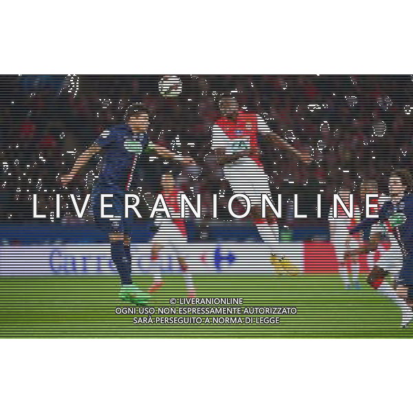 Thiago SILVA / Alain TRAORE - 04.03.2015 - PSG / Monaco - 1/4Finale Coupe de France Photo : Winter Press / Icon Sport /Agenzia Aldo Liverani sas - ITALY ONLY - EDITORIAL USE ONLY